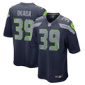 Seattle Seahawks Ty Okada College Navy Team Game Football Jersey