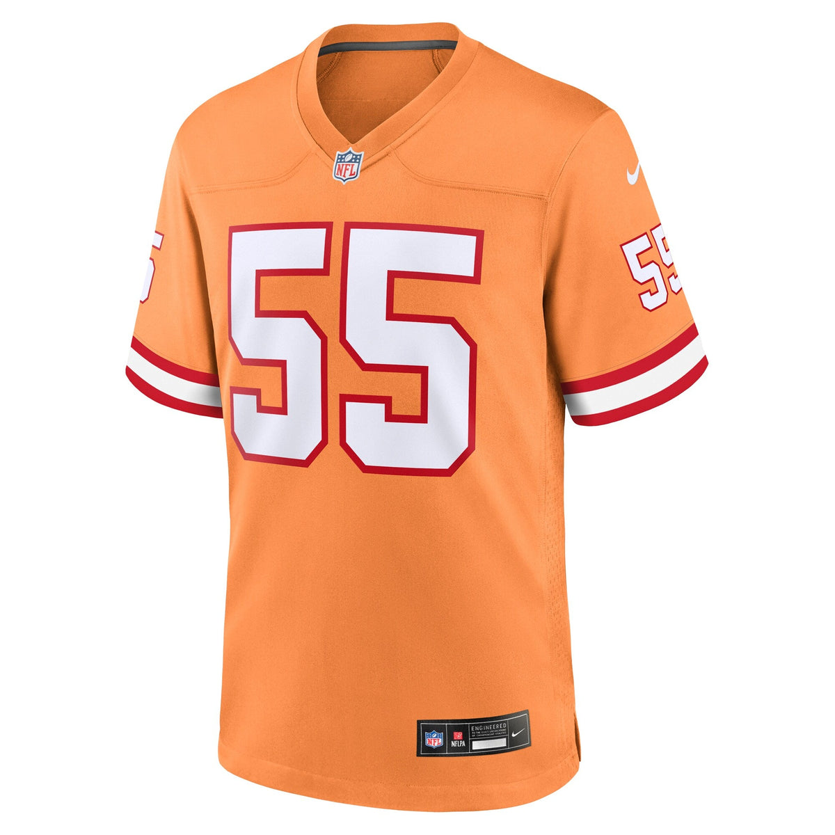Tampa Bay Buccaneers Derrick Brooks Orange Throwback Game Football Jersey