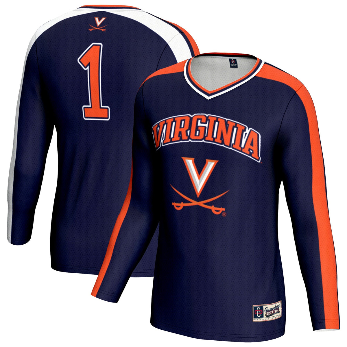 Virginia Cavaliers #1 Lightweight Volleyball Fashion Jersey - Navy