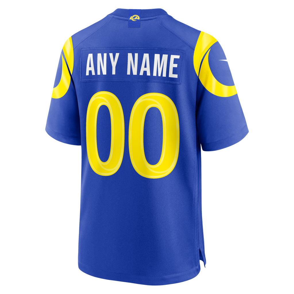Los Angeles Rams Royal Custom Game Football Jersey