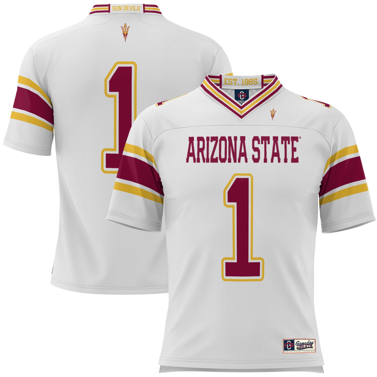 #1 White Arizona State Sun Devils Football Jersey