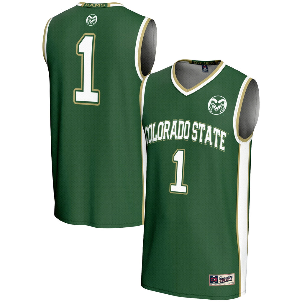 #1 Green Colorado State Rams Lightweight Basketball Jersey