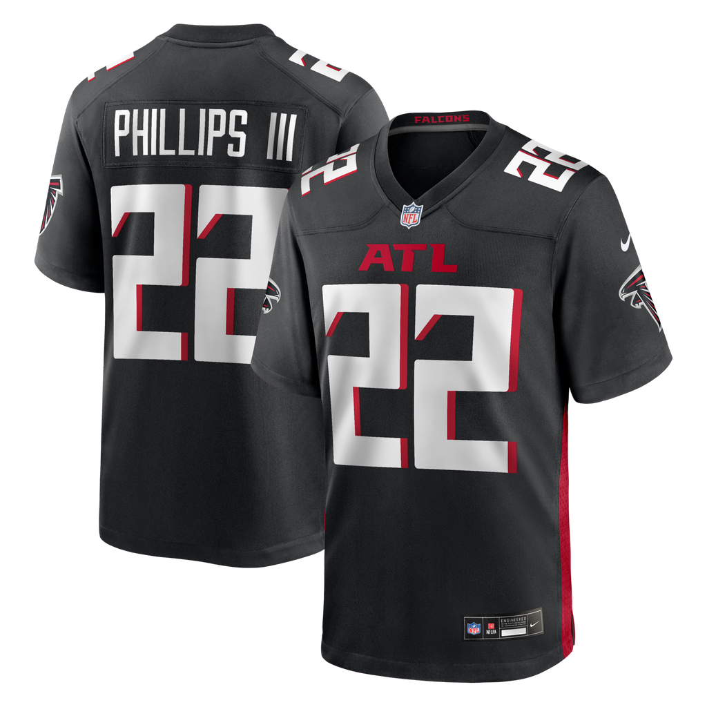 Atlanta Falcons Clark Phillips III Black Team Game Football Jersey