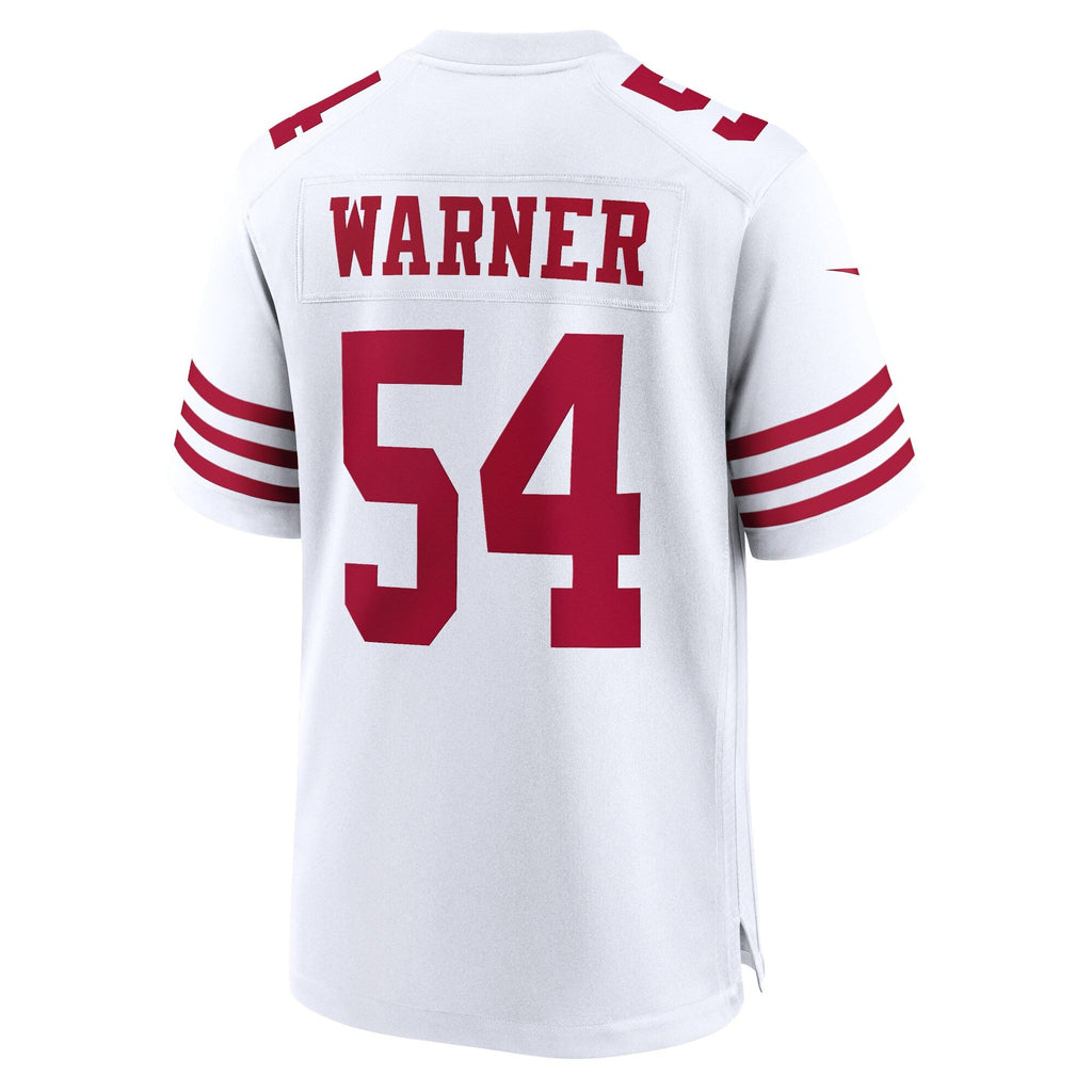 San Francisco 49ers Fred Warner White Player Game Football Jersey