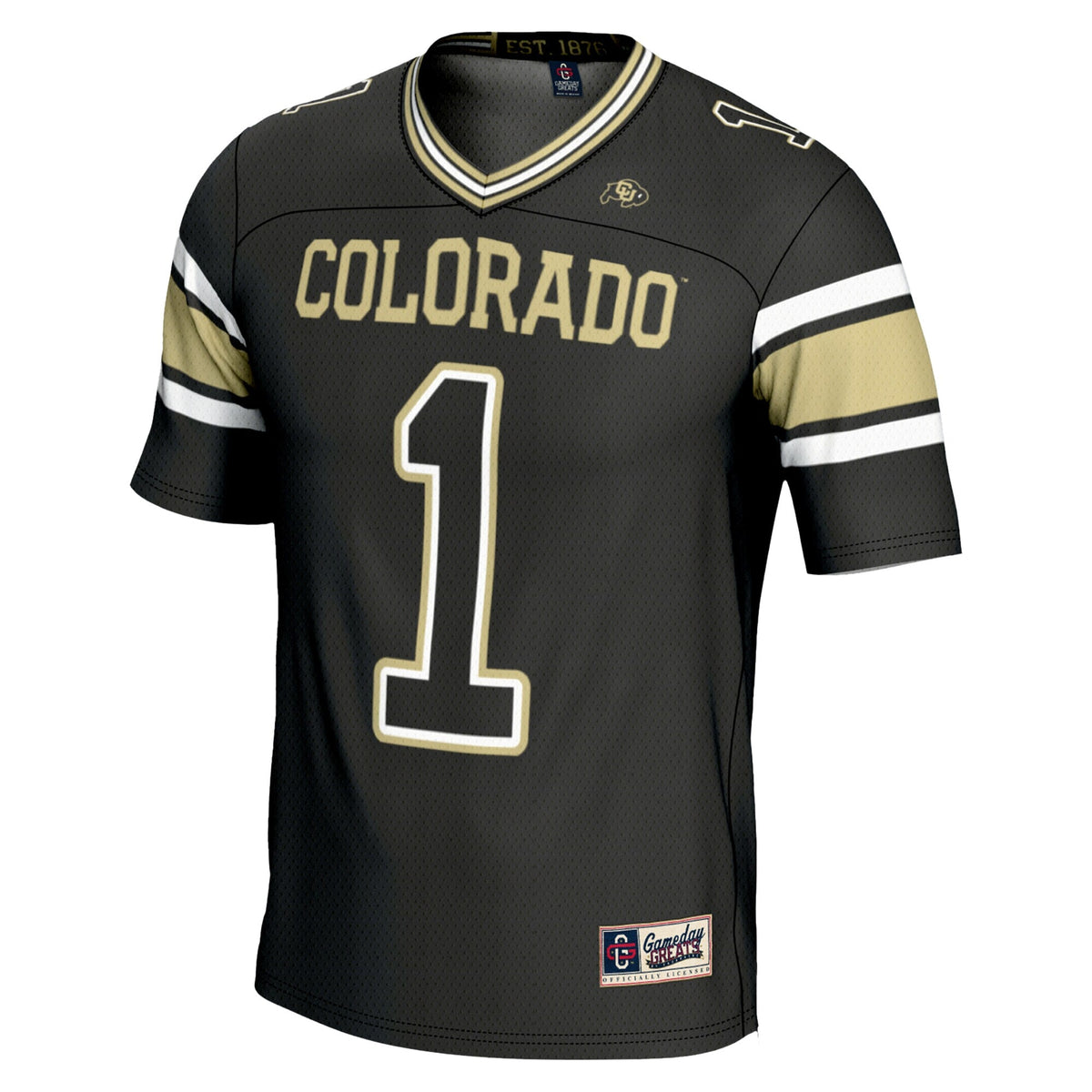 #1 Black Colorado Buffaloes Endzone Football Jersey