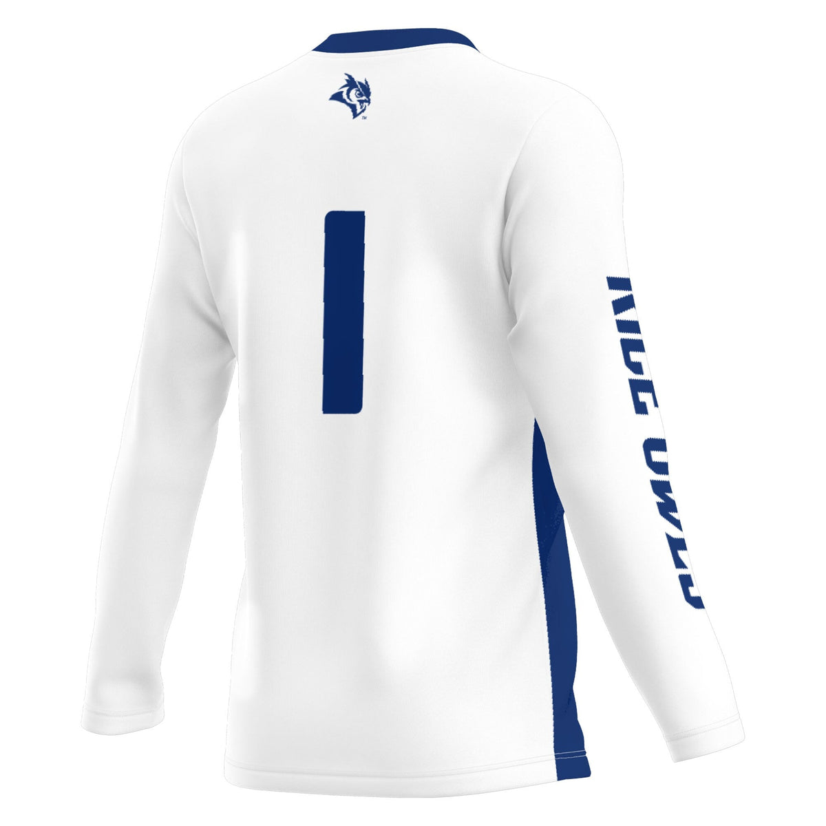 #1 Rice Owls Lightweight Volleyball Jersey - White