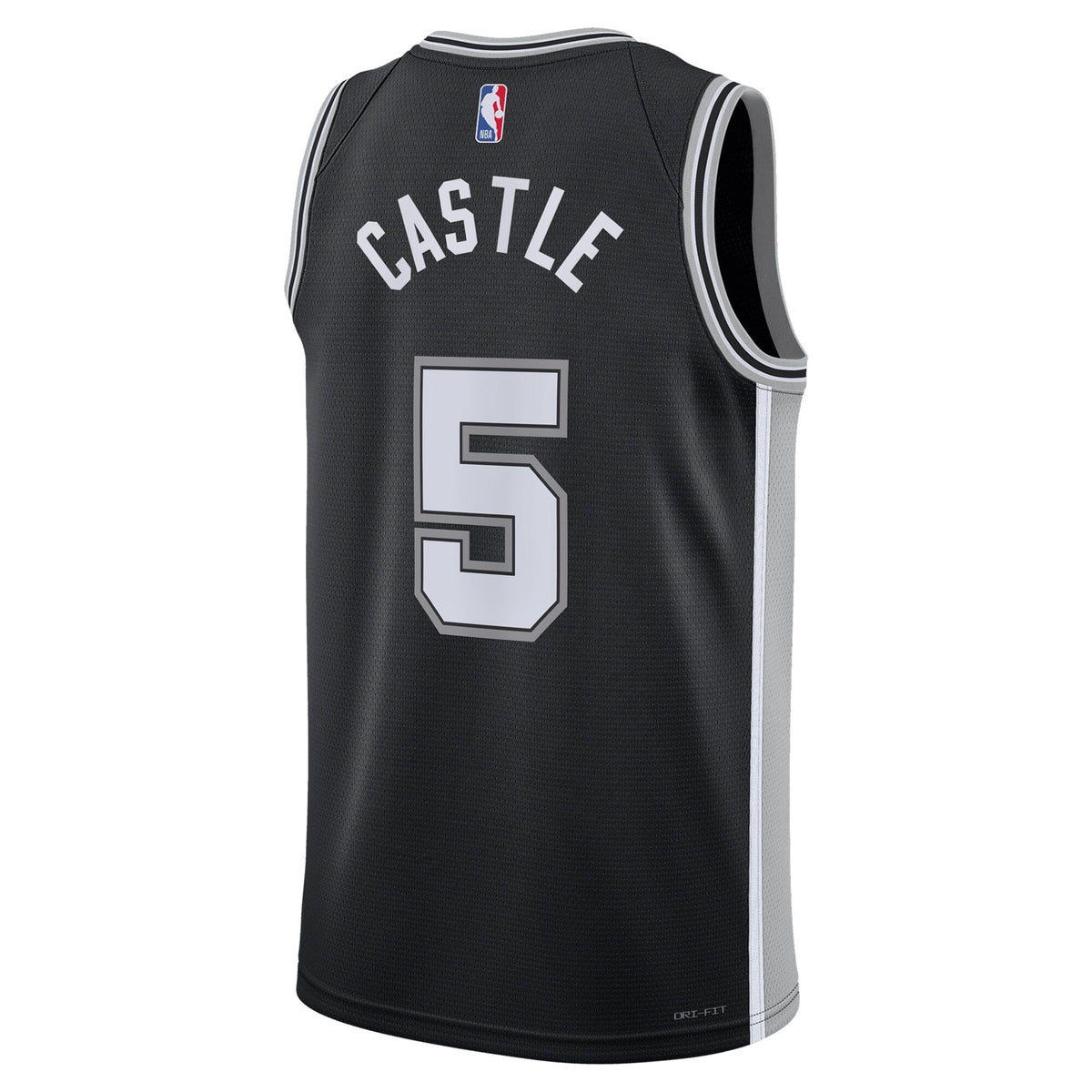 San Antonio Spurs Icon Swingman Jersey - Black - Stephon Castle
