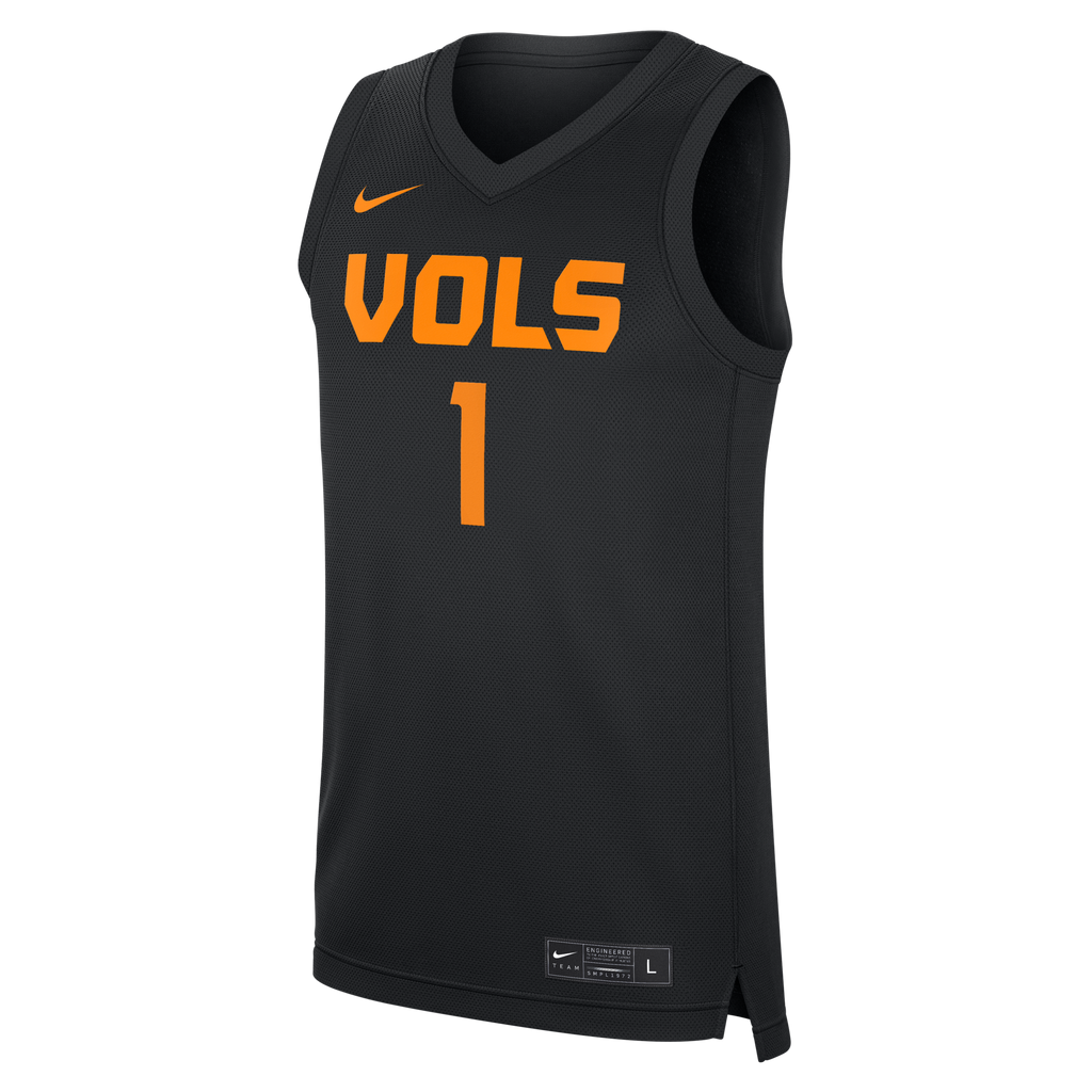 Black Tennessee Volunteers #1 Replica Basketball Jersey