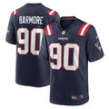 New England Patriots Christian Barmore Navy Player Game Football Jersey