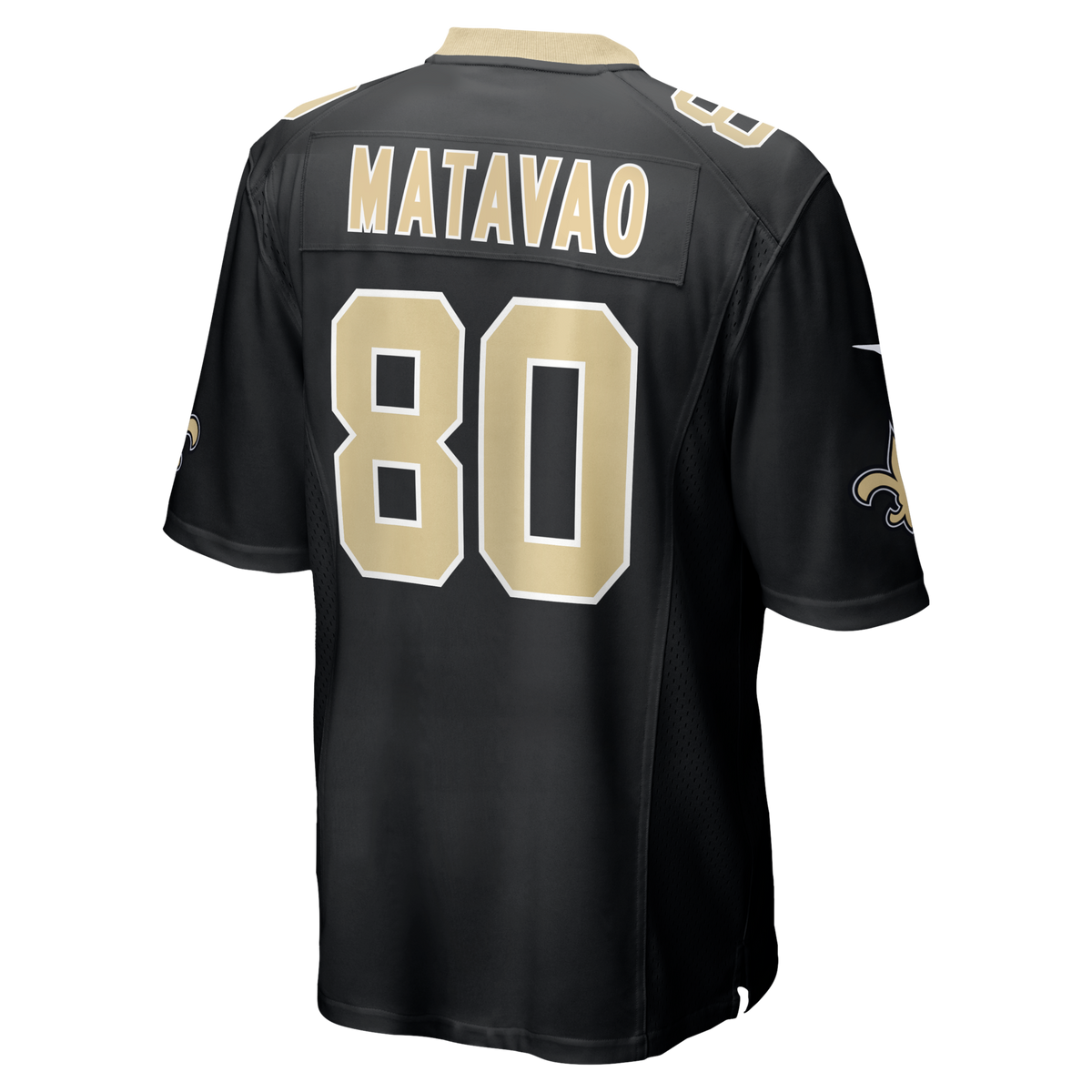 New Orleans Saints Moliki Matavao Black Team Game Football Jersey