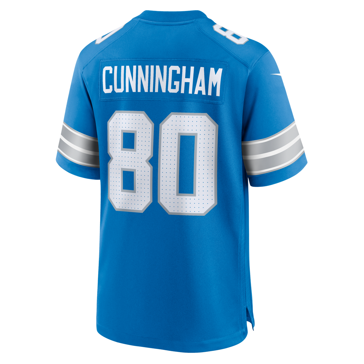 Detroit Lions Malik Cunningham Blue Team Game Football Jersey