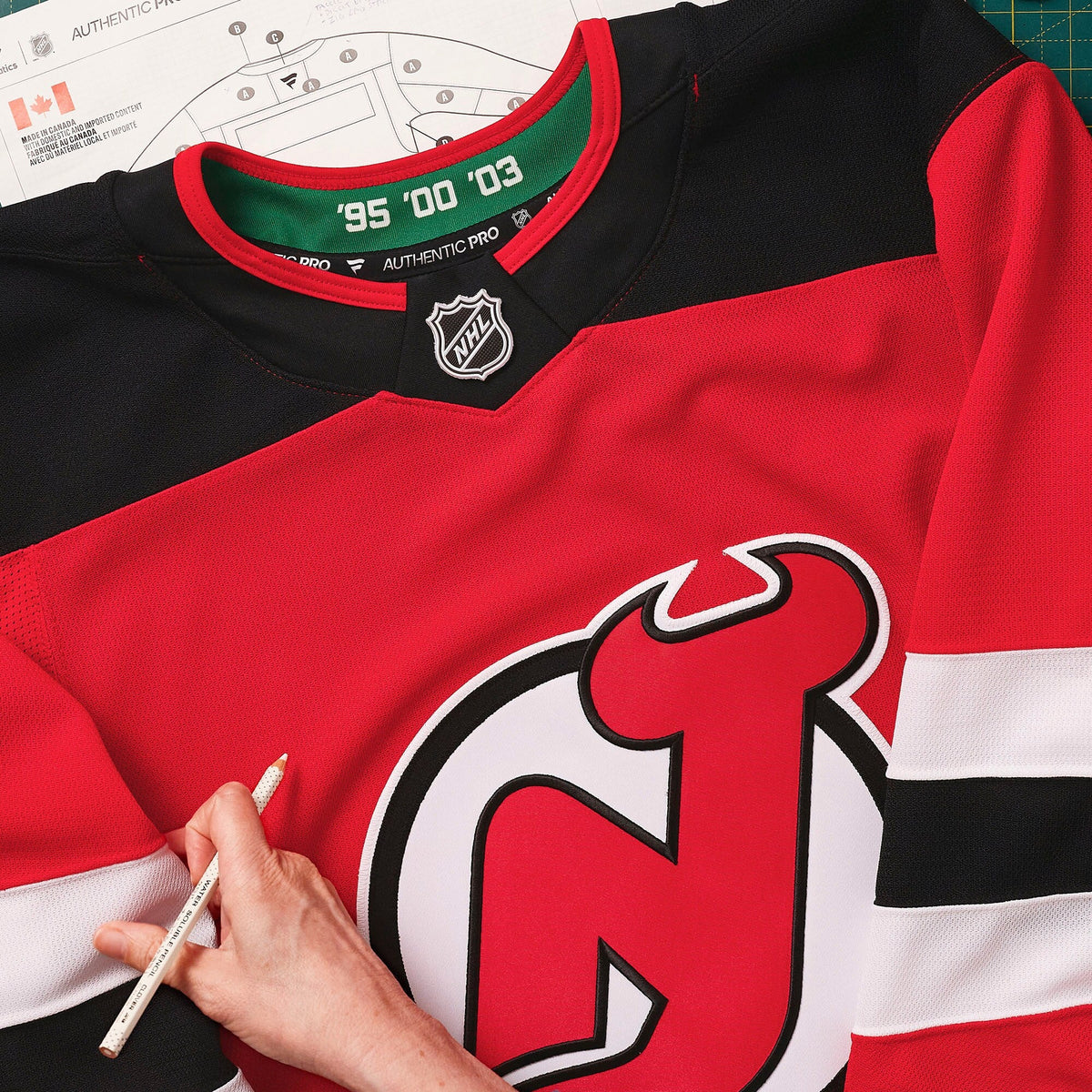 New Jersey Devils Red Home Pro Custom Jersey
