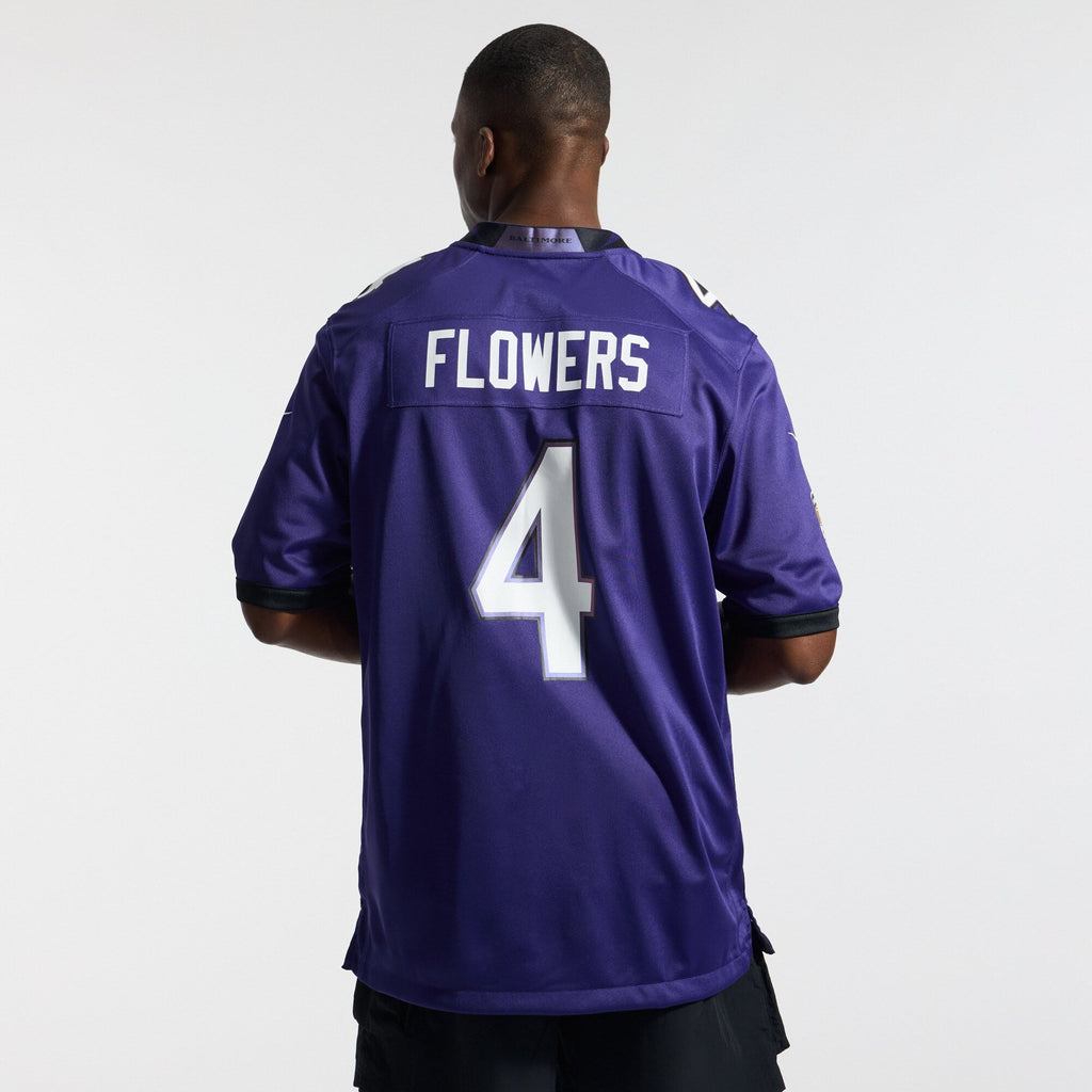 Baltimore Ravens Zay Flowers Purple Team Game Football Jersey