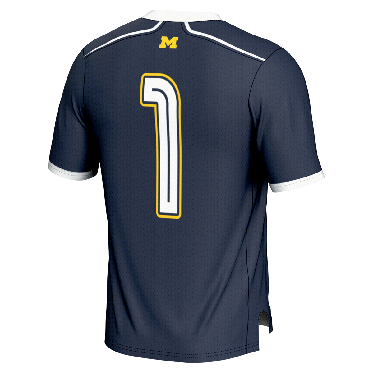 #1 Michigan Wolverines Lightweight Lacrosse Fashion Jersey - Navy