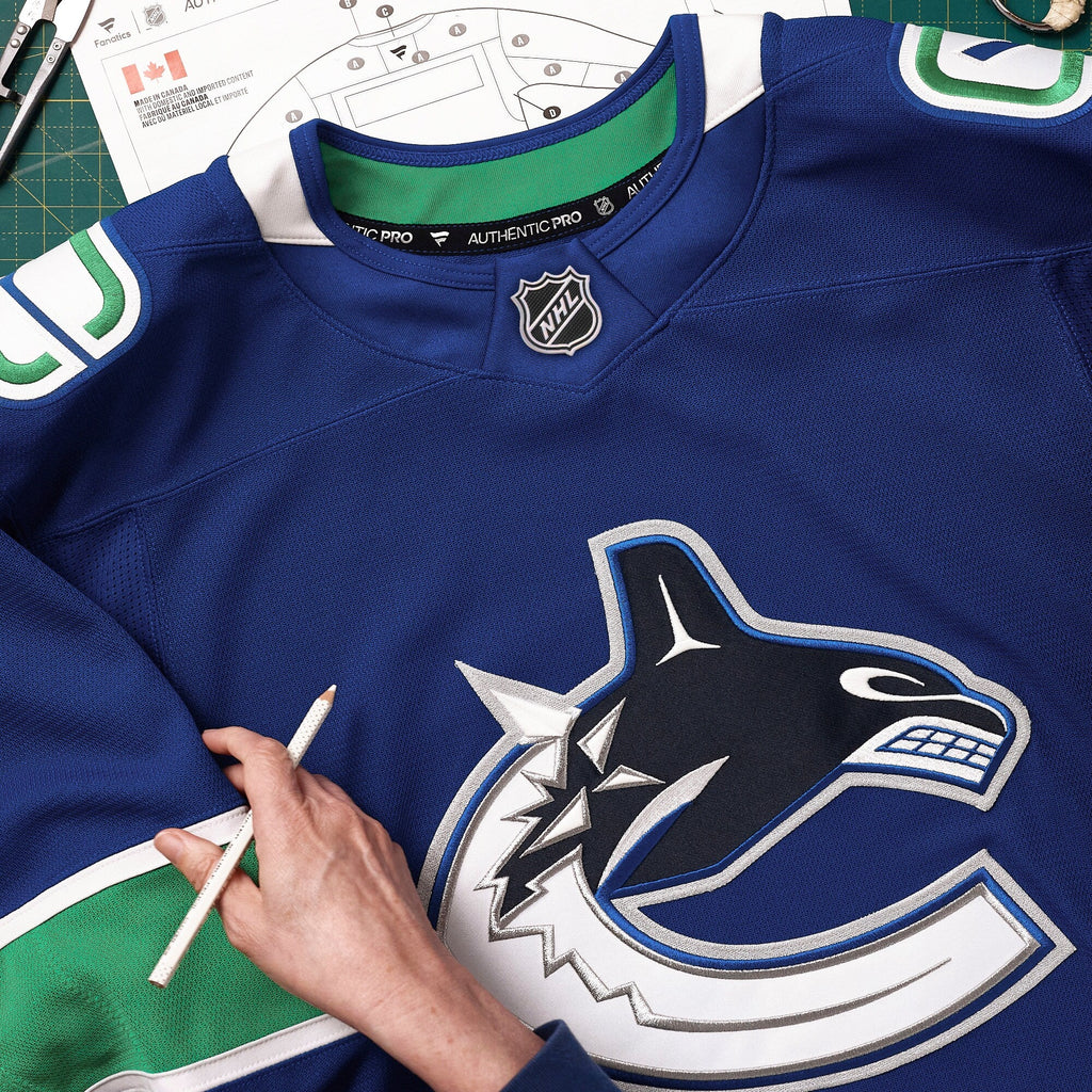 Vancouver Canucks Blue Home Pro Custom Jersey