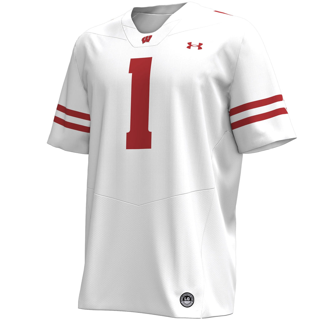 #1 White Wisconsin Badgers Replica Football Jersey