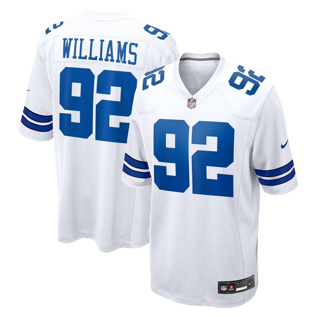 Dallas Cowboys Quinnen Williams White Game Football Jersey