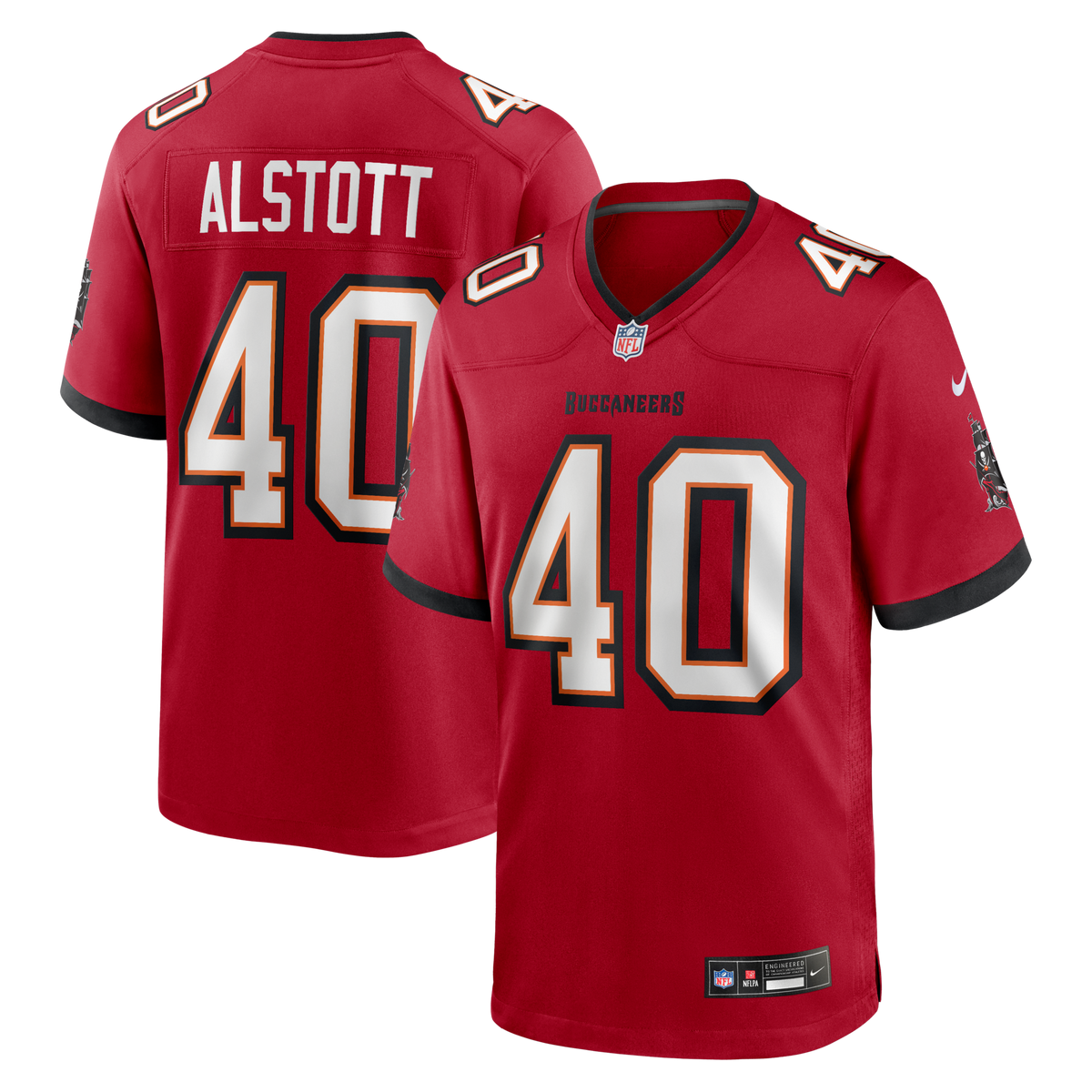 Tampa Bay Buccaneers Mike Alstott Red Retired Player Game Football Jersey