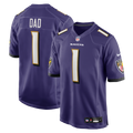 Baltimore Ravens Number 1 Dad Purple Game Football Jersey