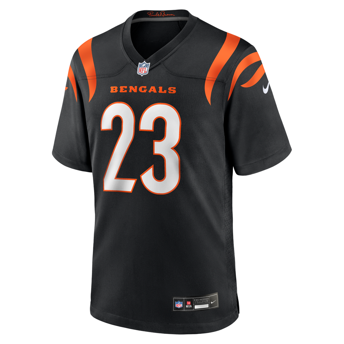 Cincinnati Bengals Daxton Hill Black Player Game Football Jersey