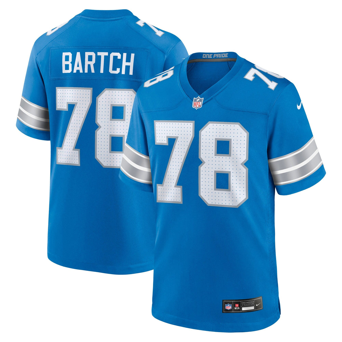 Detroit Lions Ben Bartch Blue Team Game Football Jersey
