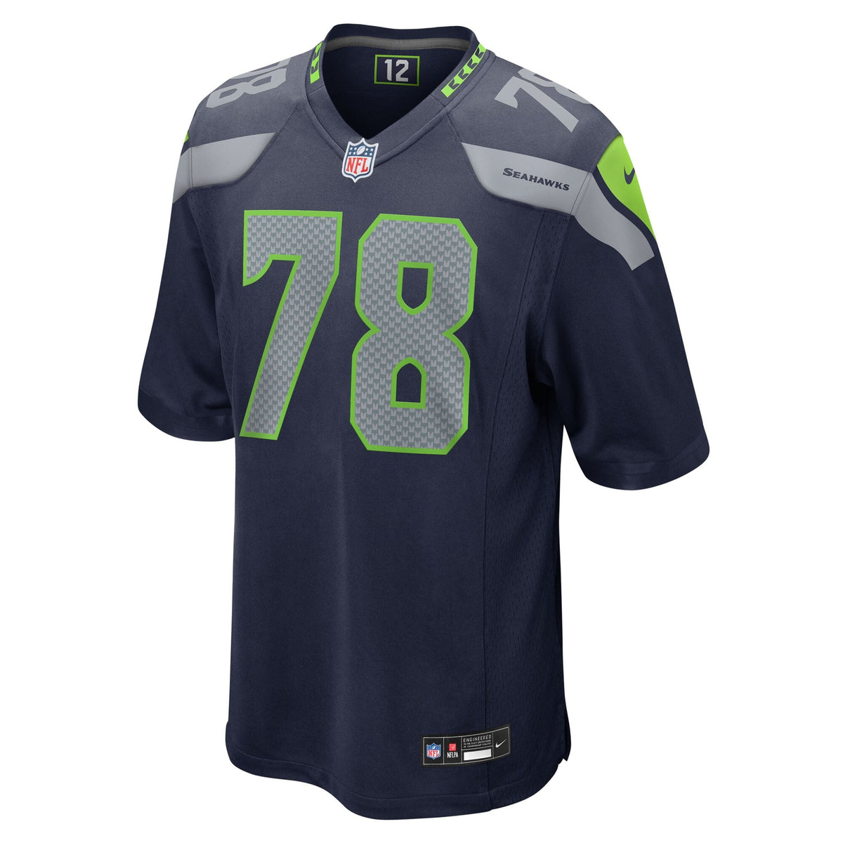 Seattle Seahawks Mason Richman College Navy Team Game Football Jersey