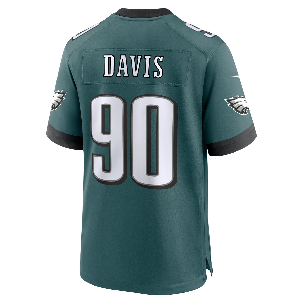 Philadelphia Eagles Jordan Davis Midnight Green Team Game Football Jersey