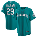 Seattle Mariners Cal Raleigh Teal Alternate 50th Season Patch Stadium Baseball Jersey