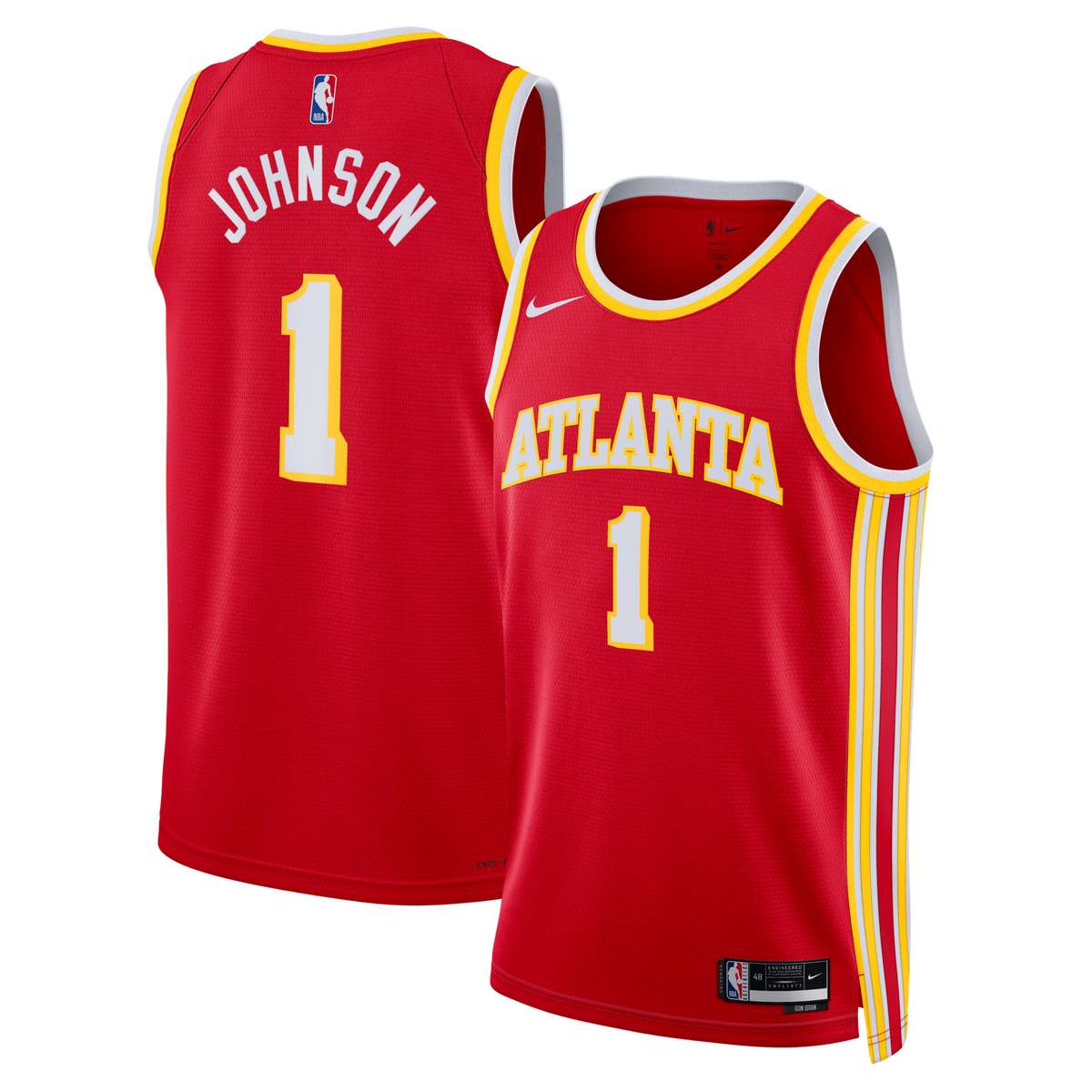 Atlanta Hawks Icon Edition Swingman Jersey - Red - Jalen Johnson