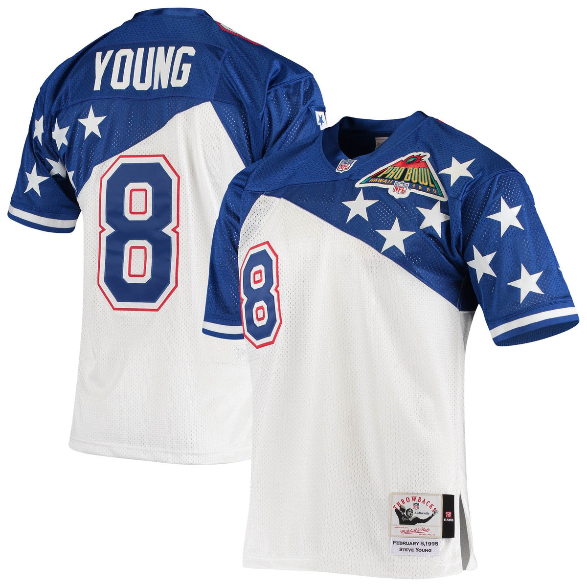 NFC Steve Young White/Blue 1994 Pro Bowl Football Jersey