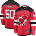 New Hockey Jersey Devils Nico Daws Red Home Breakaway Player Jersey