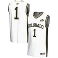 #1 Colorado Buffaloes Replica Lightweight Basketball Jersey - White
