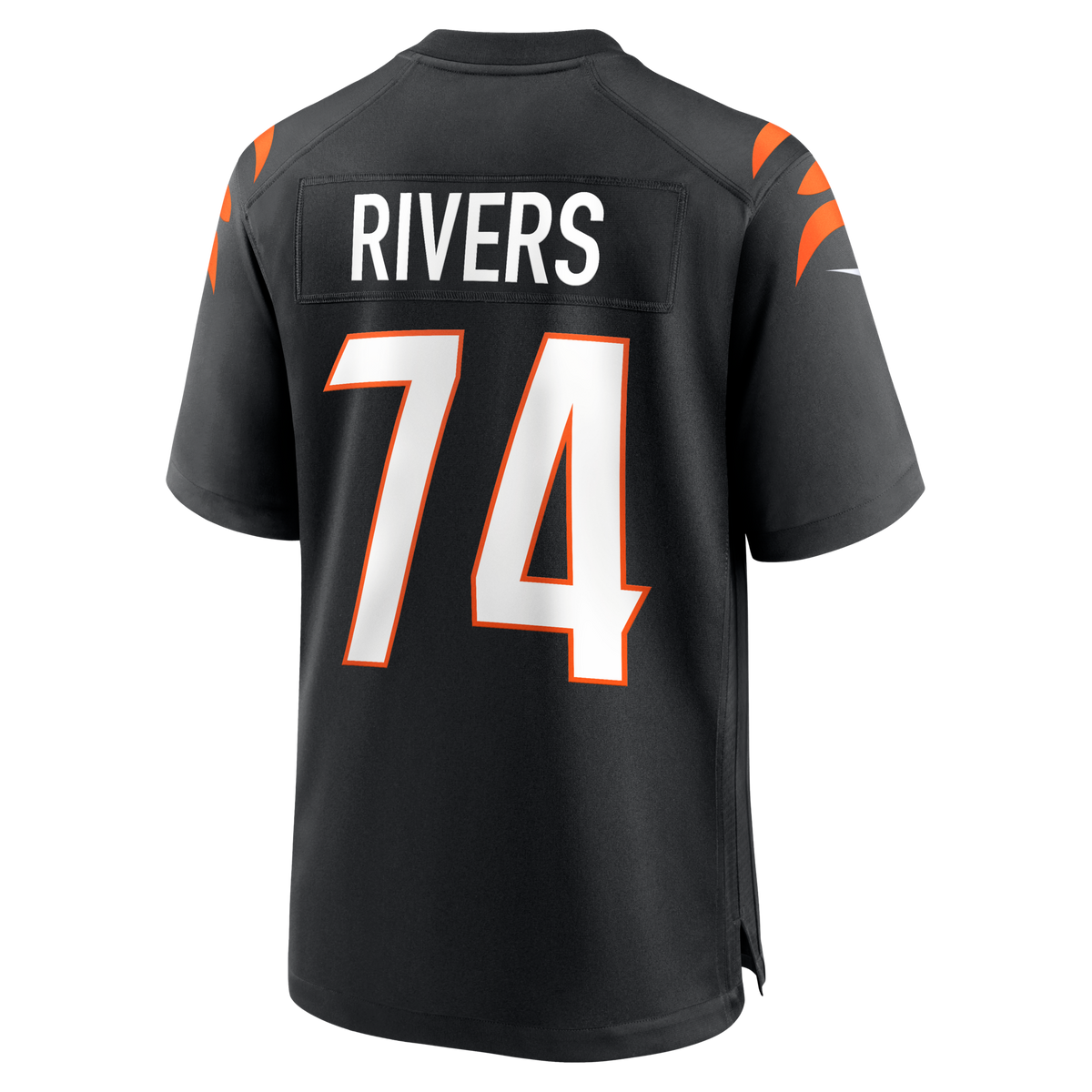 Cincinnati Bengals Jalen Rivers Black Team Game Football Jersey