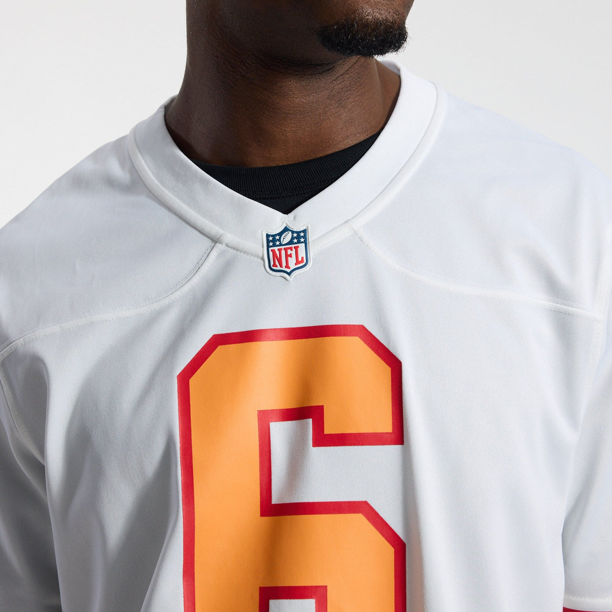 '76 Tampa Bay Buccaneers Baker Mayfield White Player Game Football Jersey