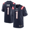 New England Patriots Number 1 Dad Navy Game Football Jersey