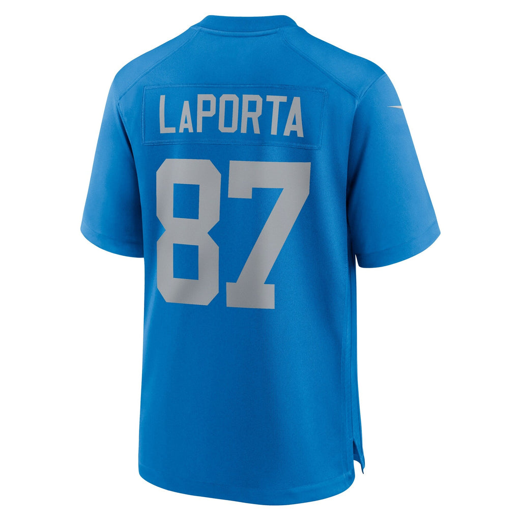 Detroit Lions Sam LaPorta Blue Alternate Game Football Jersey