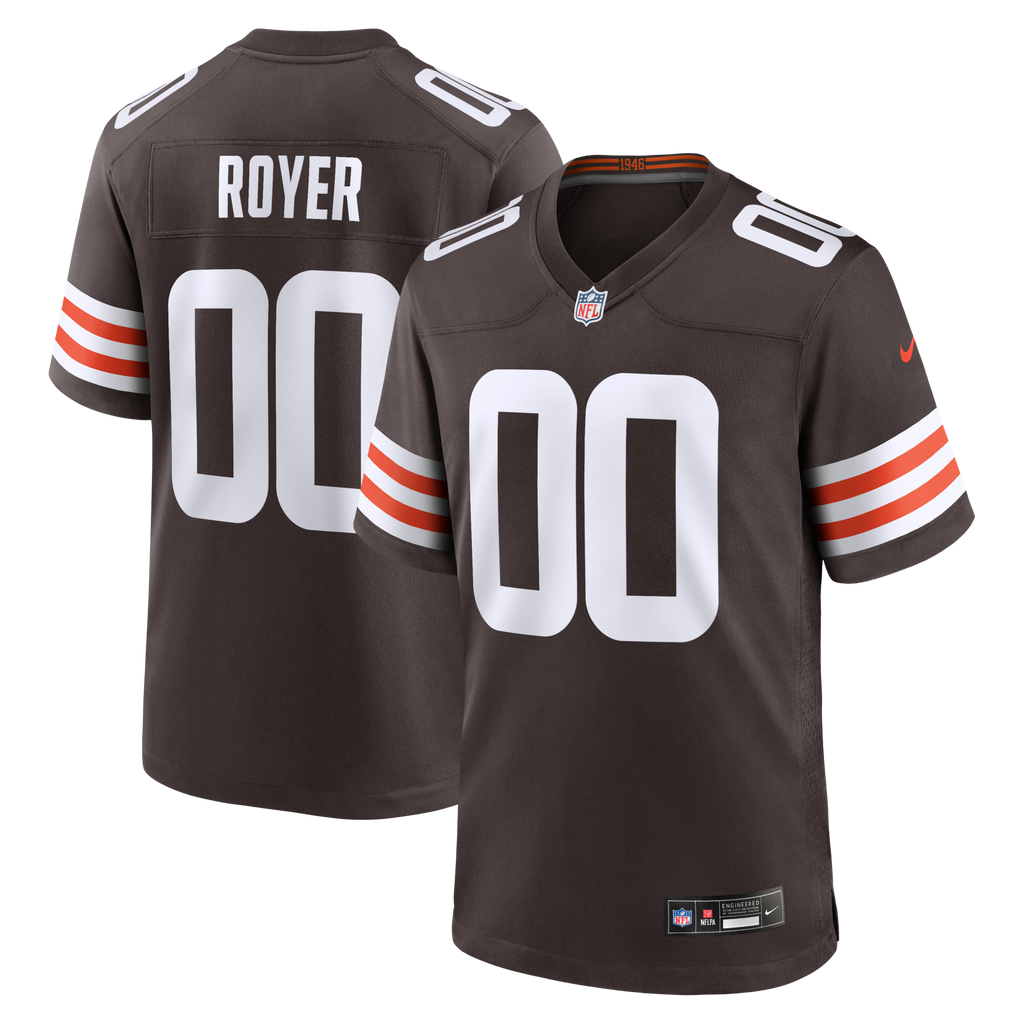 Cleveland Browns Joe Royer Brown Game Football Jersey