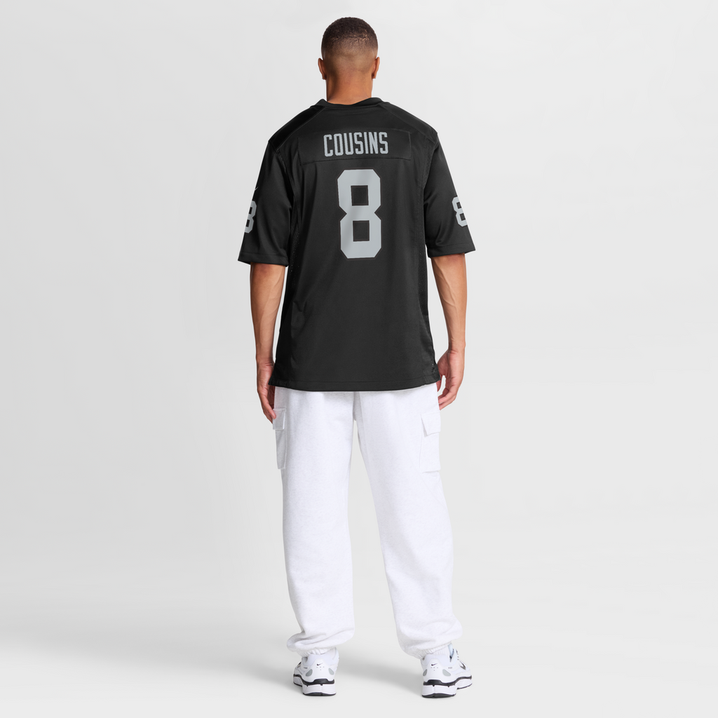 Las Vegas Raiders Kirk Cousins Black Team Game Football Jersey