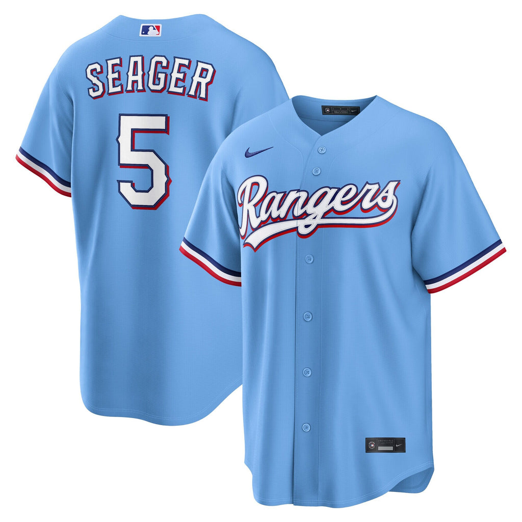Texas Rangers Corey Seager Light Blue Alternate Replica Baseball Jersey