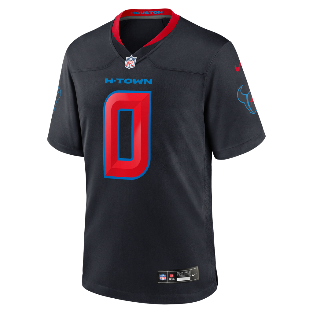 Houston Texans Azeez Al-Shaair Navy Alternate Game Football Jersey