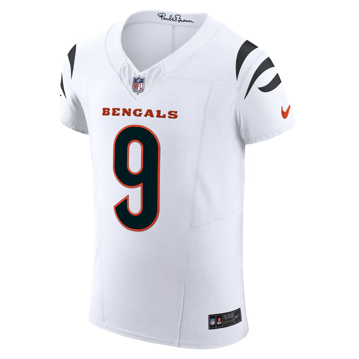 Cincinnati Bengals Joe Burrow White Vapor F.U.S.E. Elite Football Jersey