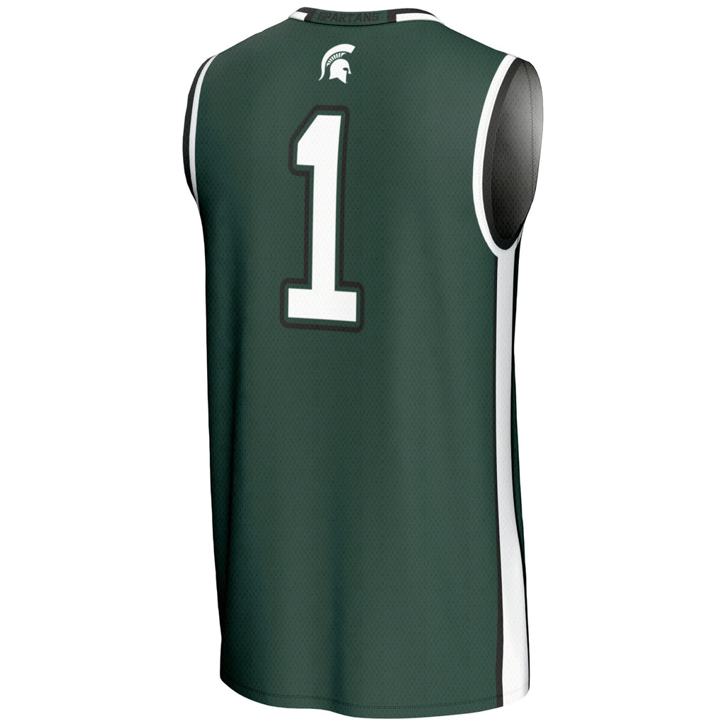 #1 Michigan State Spartans Lightweight Basketball Jersey - Green