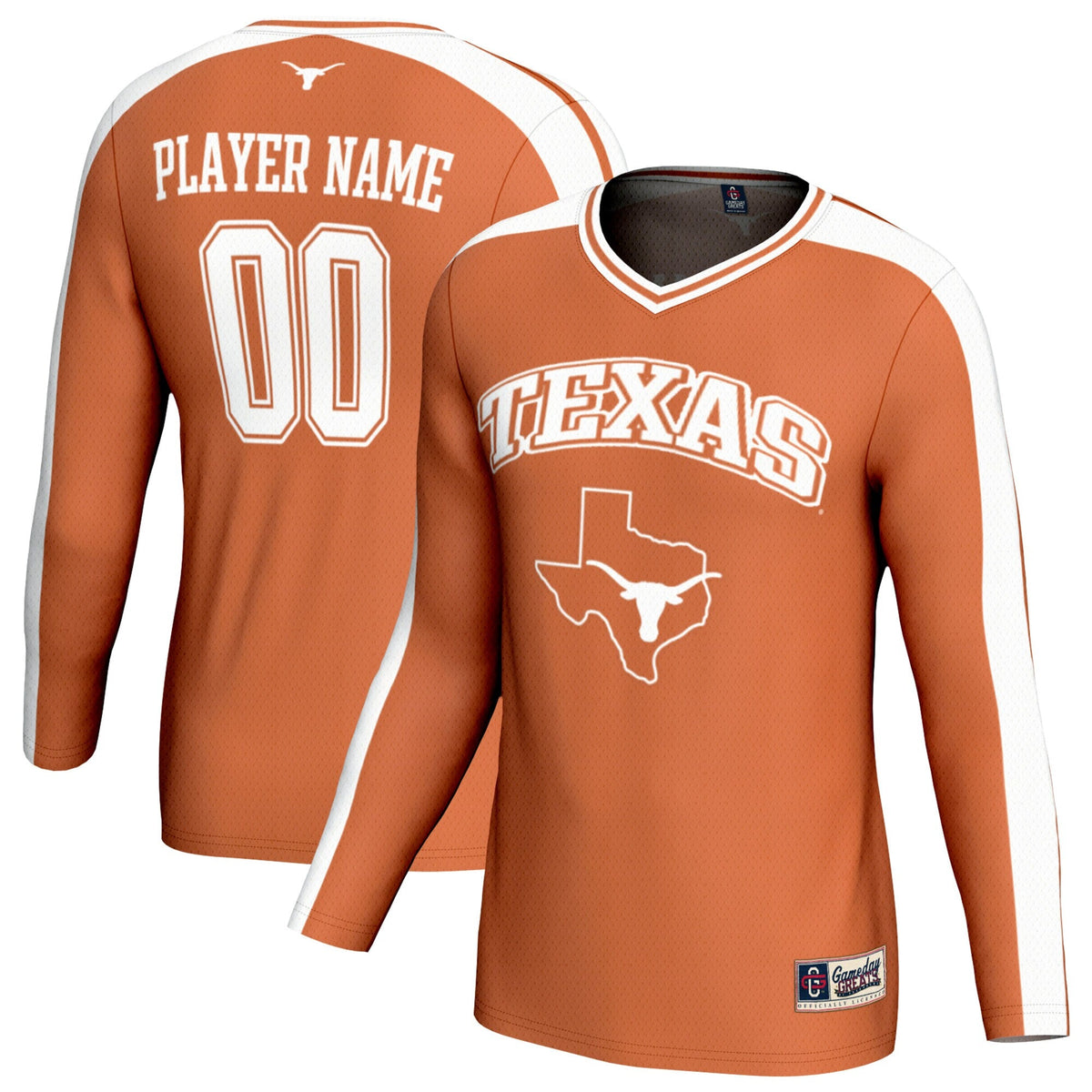 Texas Longhorns NIL Pick-A-Player Lightweight Collegiate Volleyball Fashion Jersey - Texas Orange