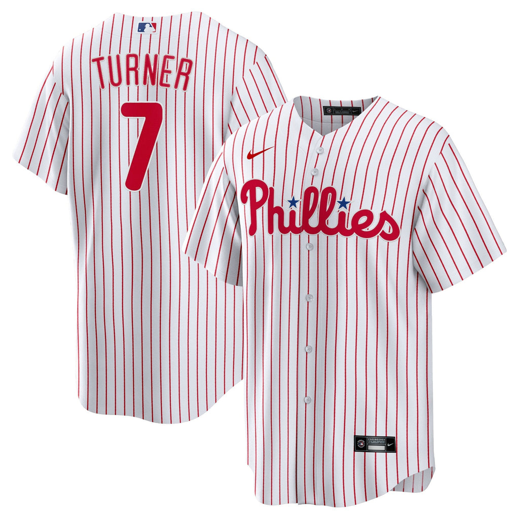 Philadelphia Phillies Trea Turner White Home Replica Player Baseball Jersey