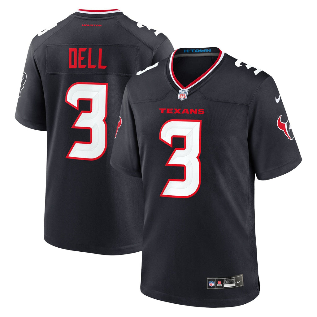 Houston Texans Tank Dell Navy Game Football Jersey