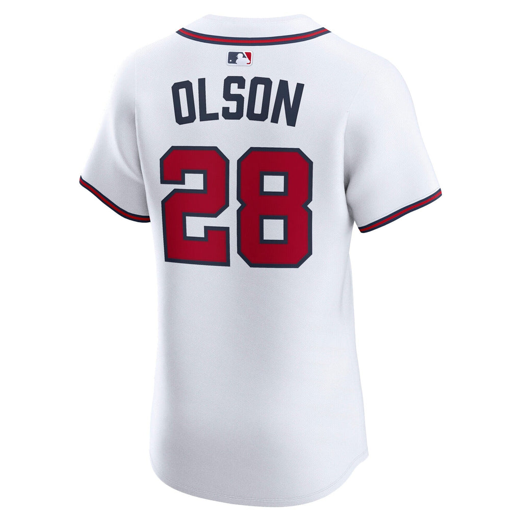 Atlanta Braves Matt Olson White Home Elite Player Baseball Jersey