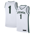 White Michigan State Spartans #1 Alternate Replica Basketball Jersey