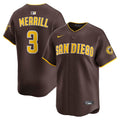 San Diego Padres Jackson Merrill Brown Road Limited Player Baseball Jersey