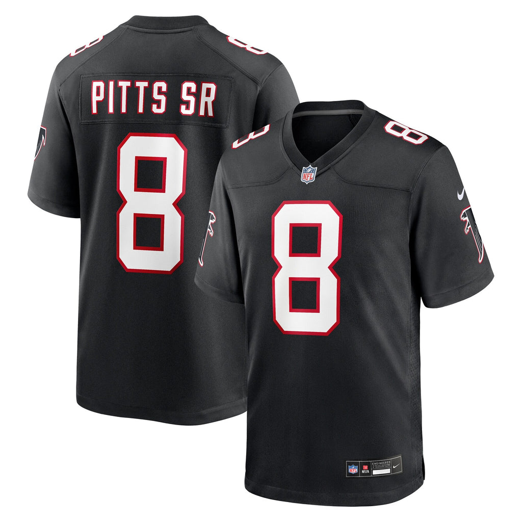 Atlanta Falcons Kyle Pitts Sr. Black Alternate Game Football Jersey