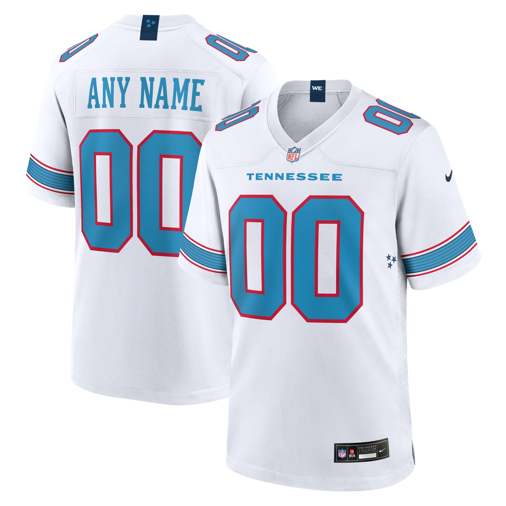 Tennessee Titans White Game Custom Football Jersey